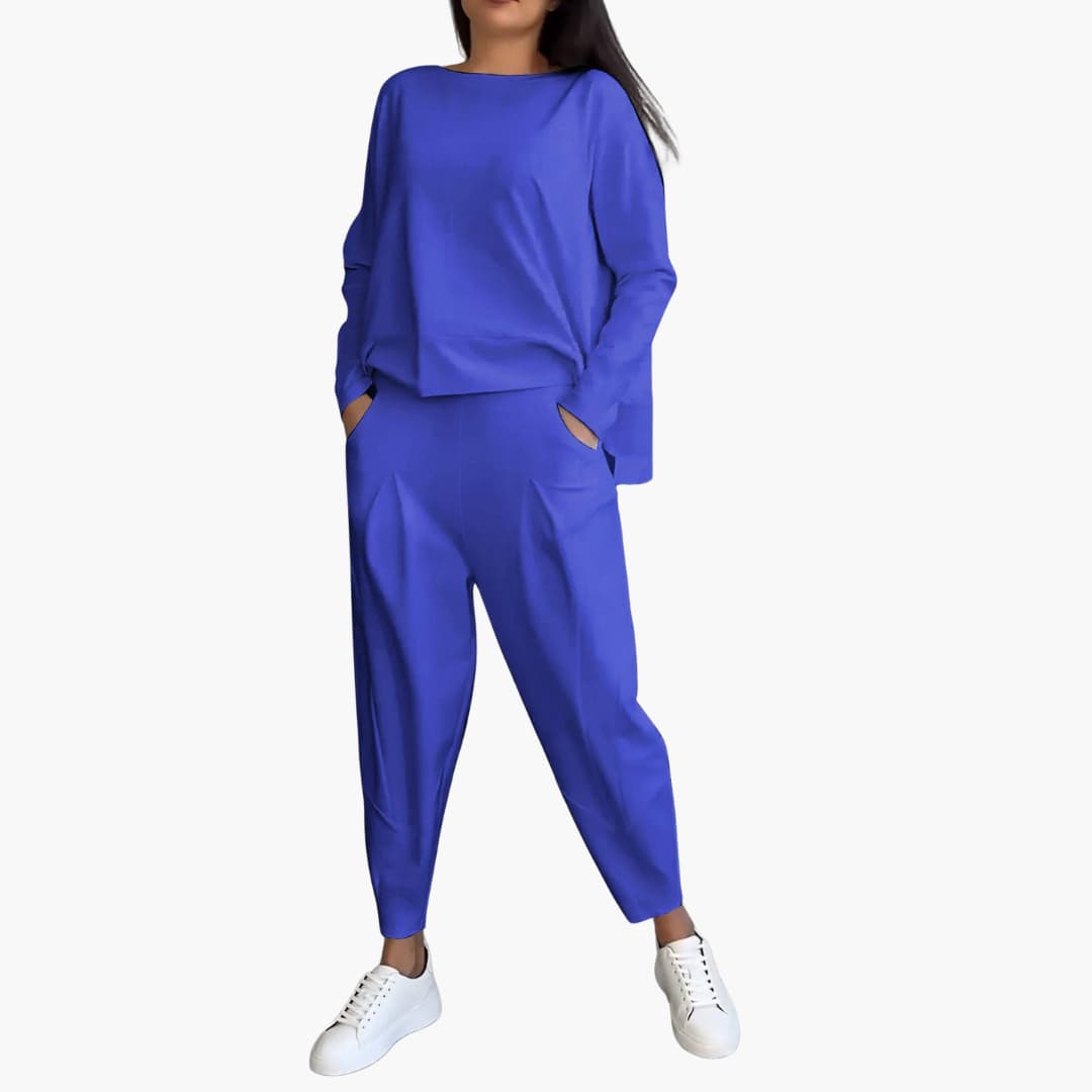 Diane – Set de două piese confortabil cu guler rotund