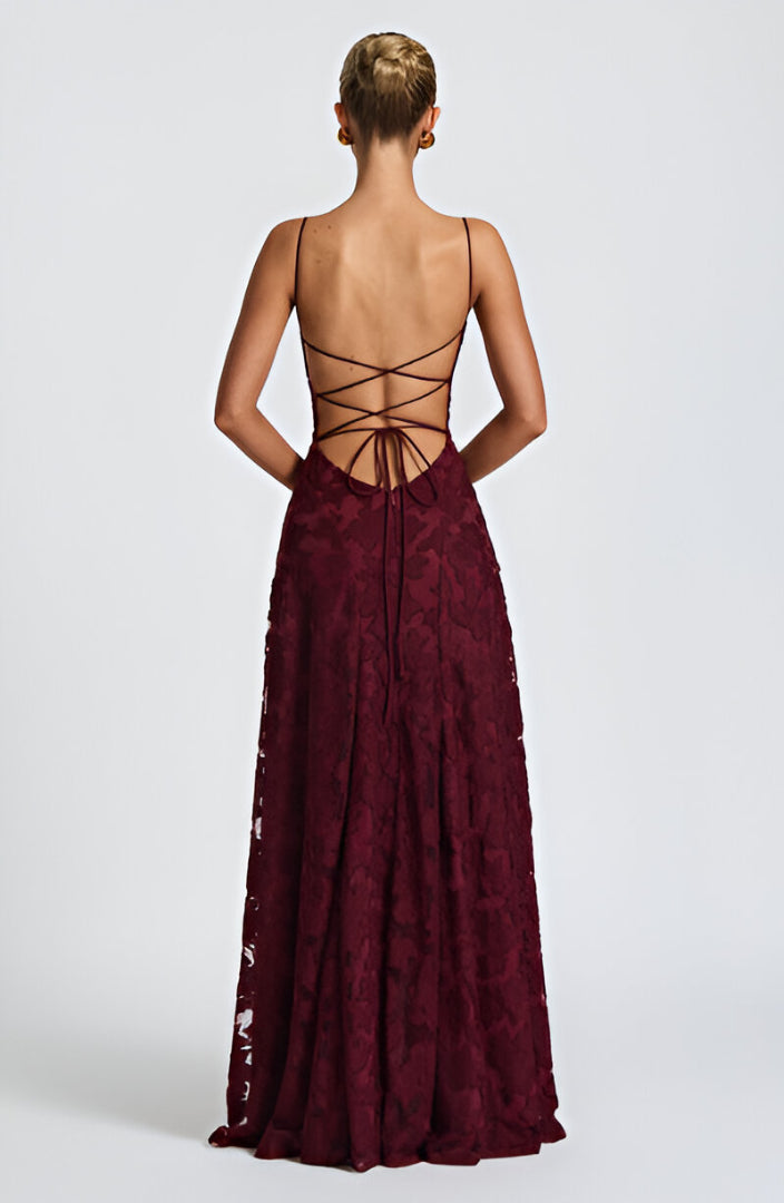 Francisa - Rochie lungă corset din dantelă