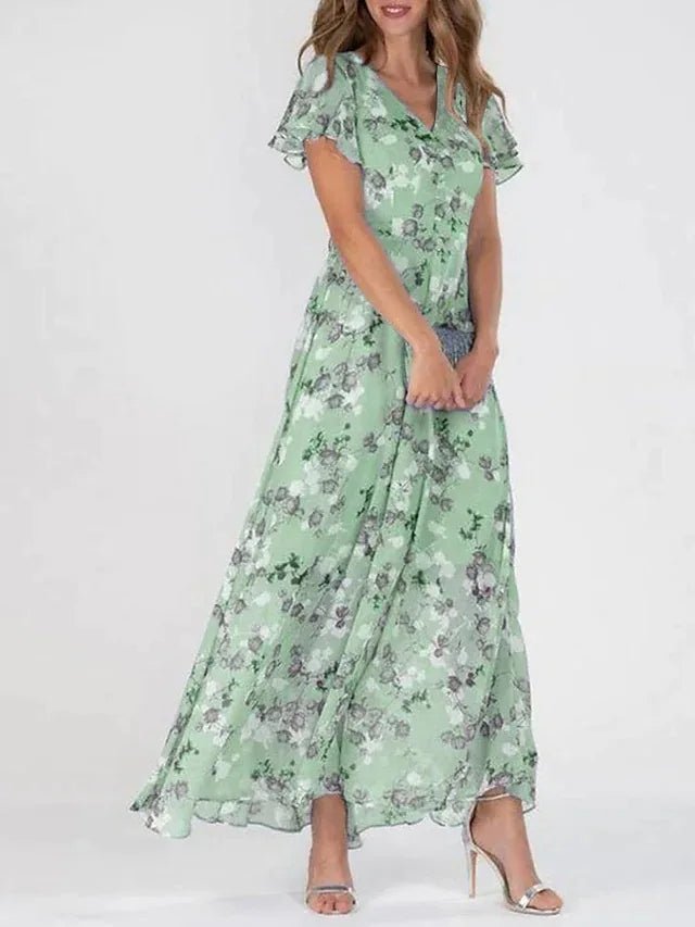 Kaitlyn | Rochie maxi elegantă cu flori