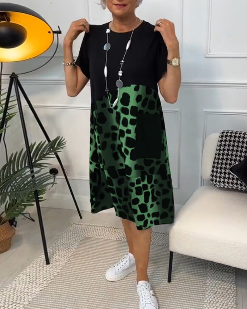 Lina – Rochie de Vară Ușoară cu Decolteu Rotund