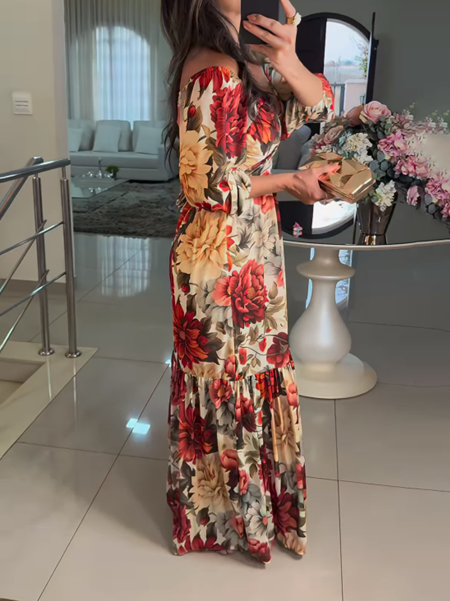 Violeta – Fall Bloom Maxi Dress