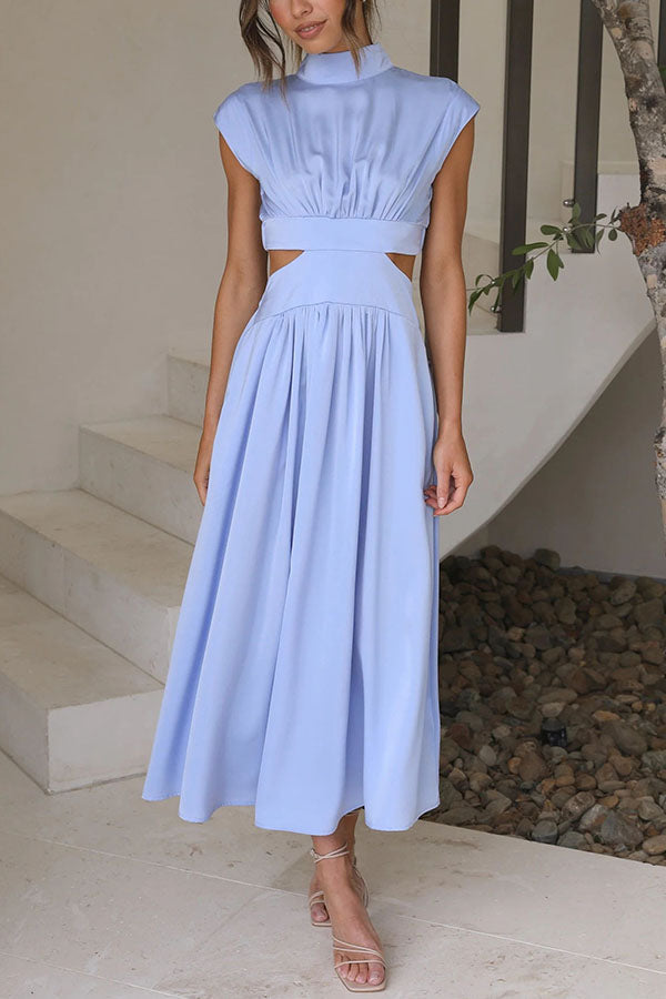 Quincy – Rochie Midi cu Decupaj și Buzunare