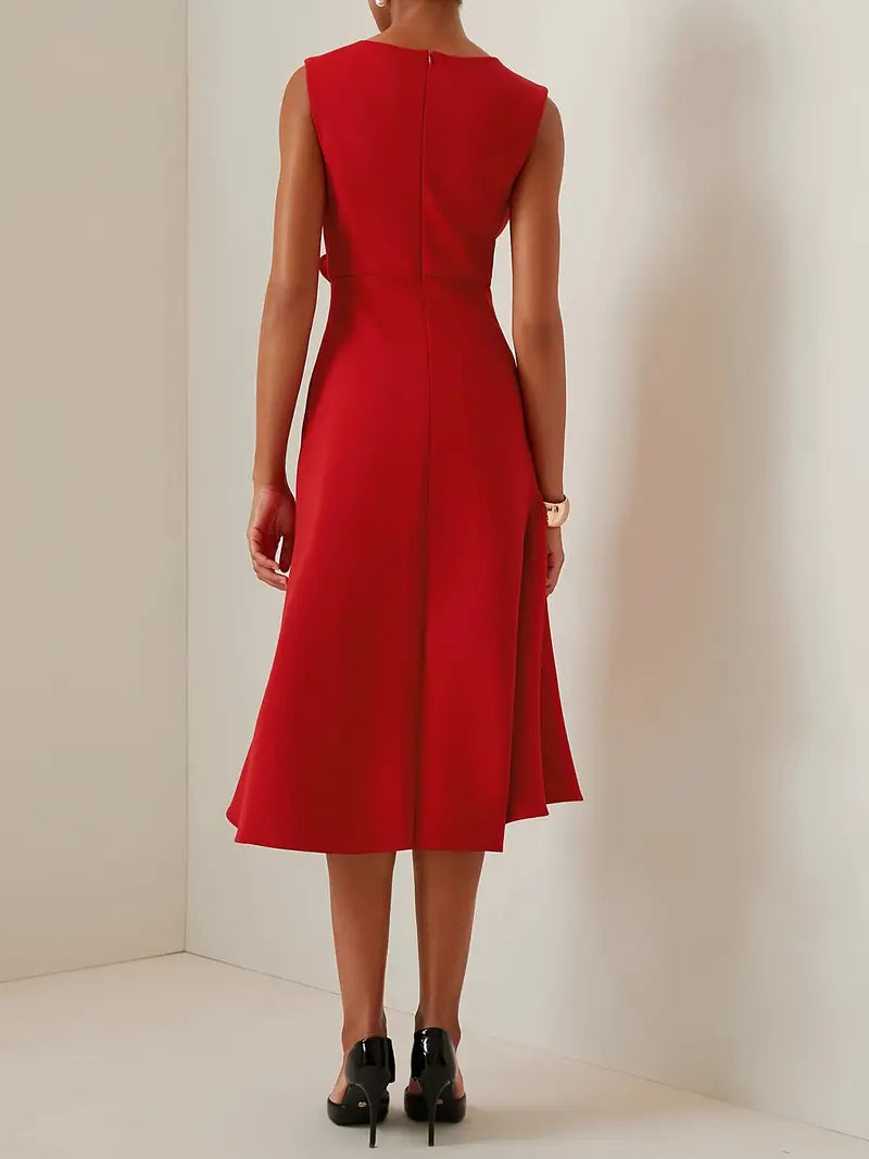 Sonia - Rochie midi asimetrică drapată