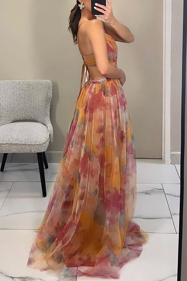 Liepa – Rochie fascinantă cu imprimeuri de flori lungi