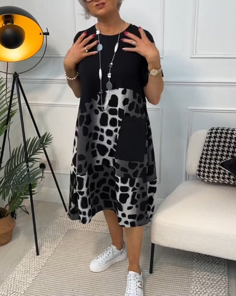 Lina – Rochie de Vară Ușoară cu Decolteu Rotund