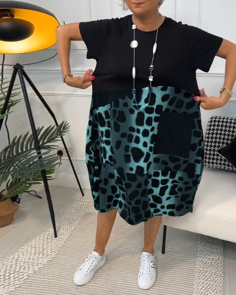 Lina – Rochie de Vară Ușoară cu Decolteu Rotund