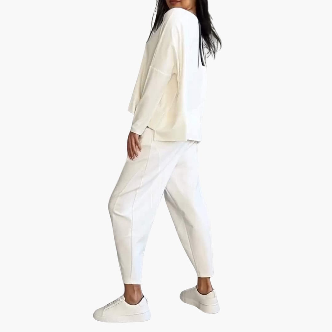 Diane – Set de două piese confortabil cu guler rotund