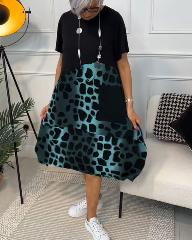 Lina – Rochie de Vară Ușoară cu Decolteu Rotund