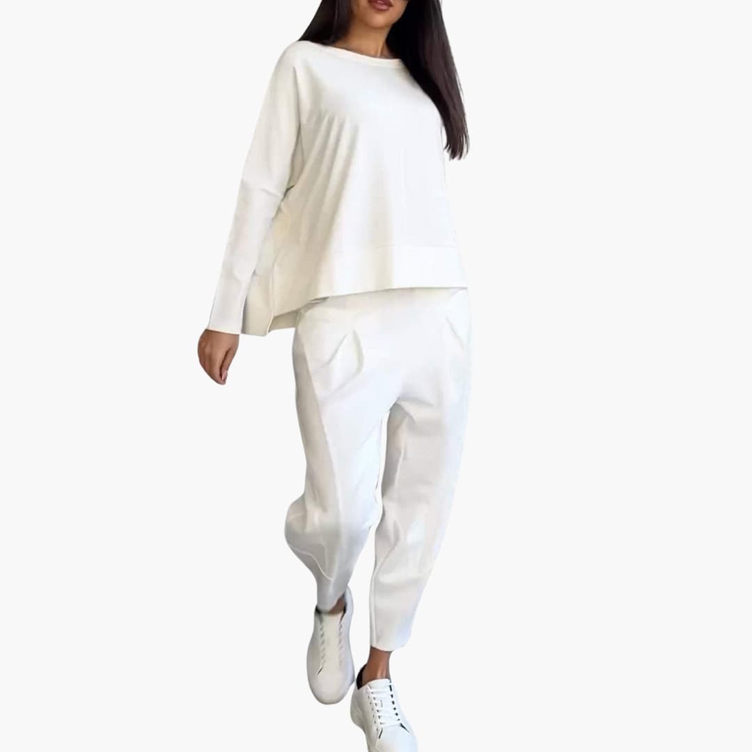 Diane – Set de două piese confortabil cu guler rotund