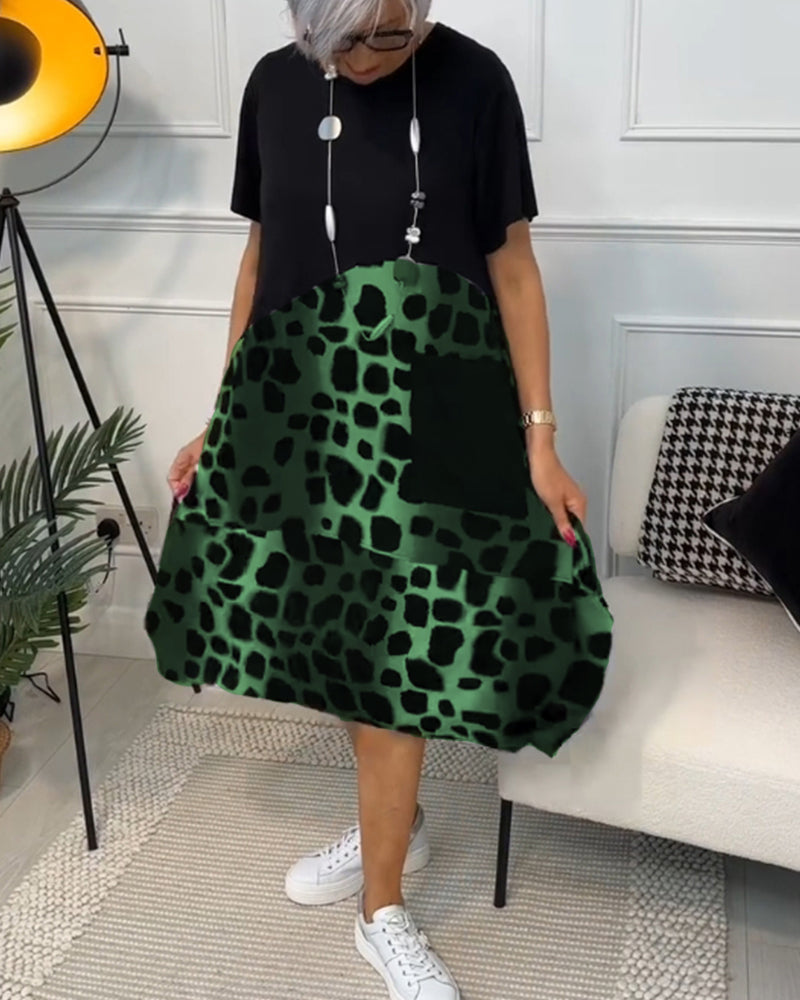 Lina – Rochie de Vară Ușoară cu Decolteu Rotund
