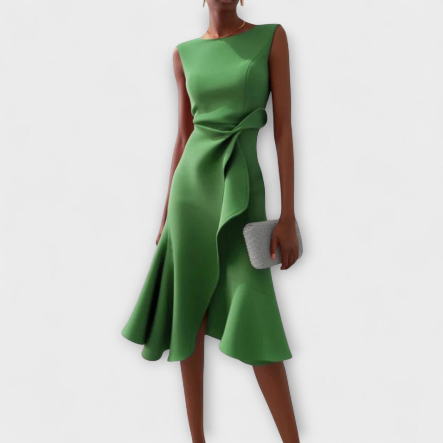 Sonia - Rochie midi asimetrică drapată