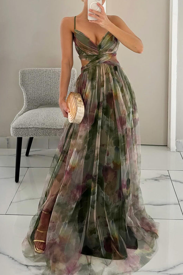 Liepa – Rochie fascinantă cu imprimeuri de flori lungi