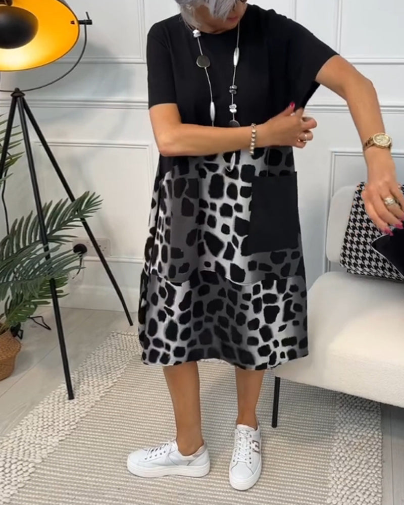 Lina – Rochie de Vară Ușoară cu Decolteu Rotund