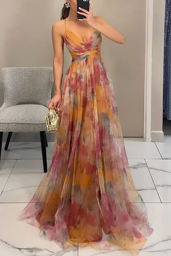Liepa – Rochie fascinantă cu imprimeuri de flori lungi
