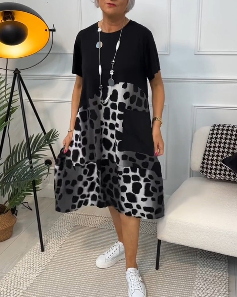 Lina – Rochie de Vară Ușoară cu Decolteu Rotund