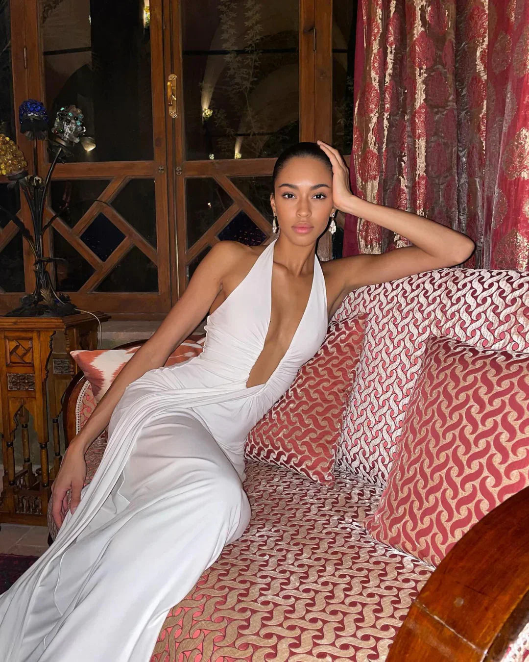 Althea – Rochie Lungă din Cupro