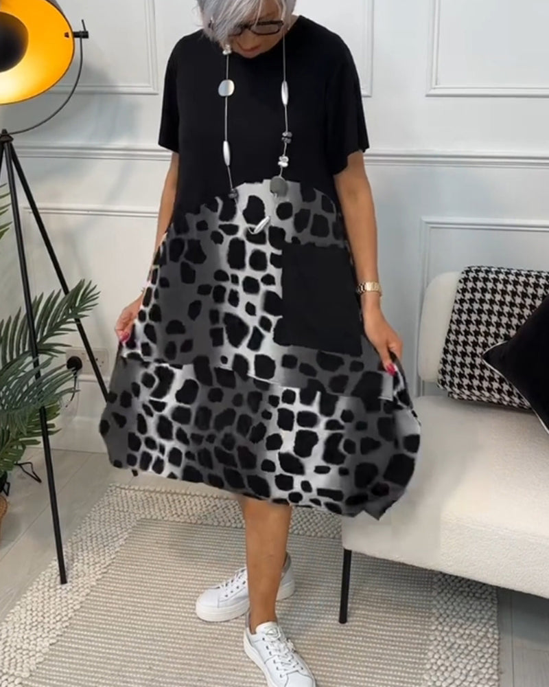 Lina – Rochie de Vară Ușoară cu Decolteu Rotund