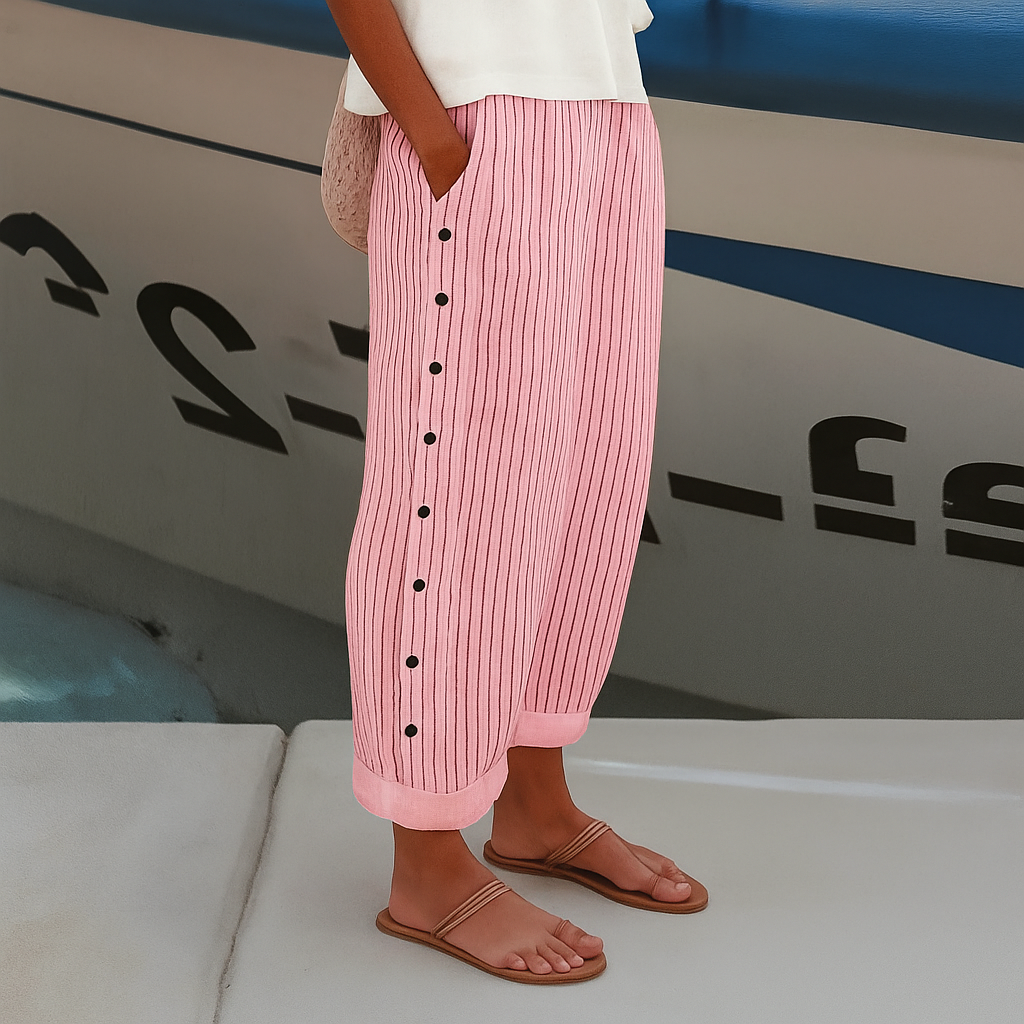 Sandrine™ | Pantaloni din in