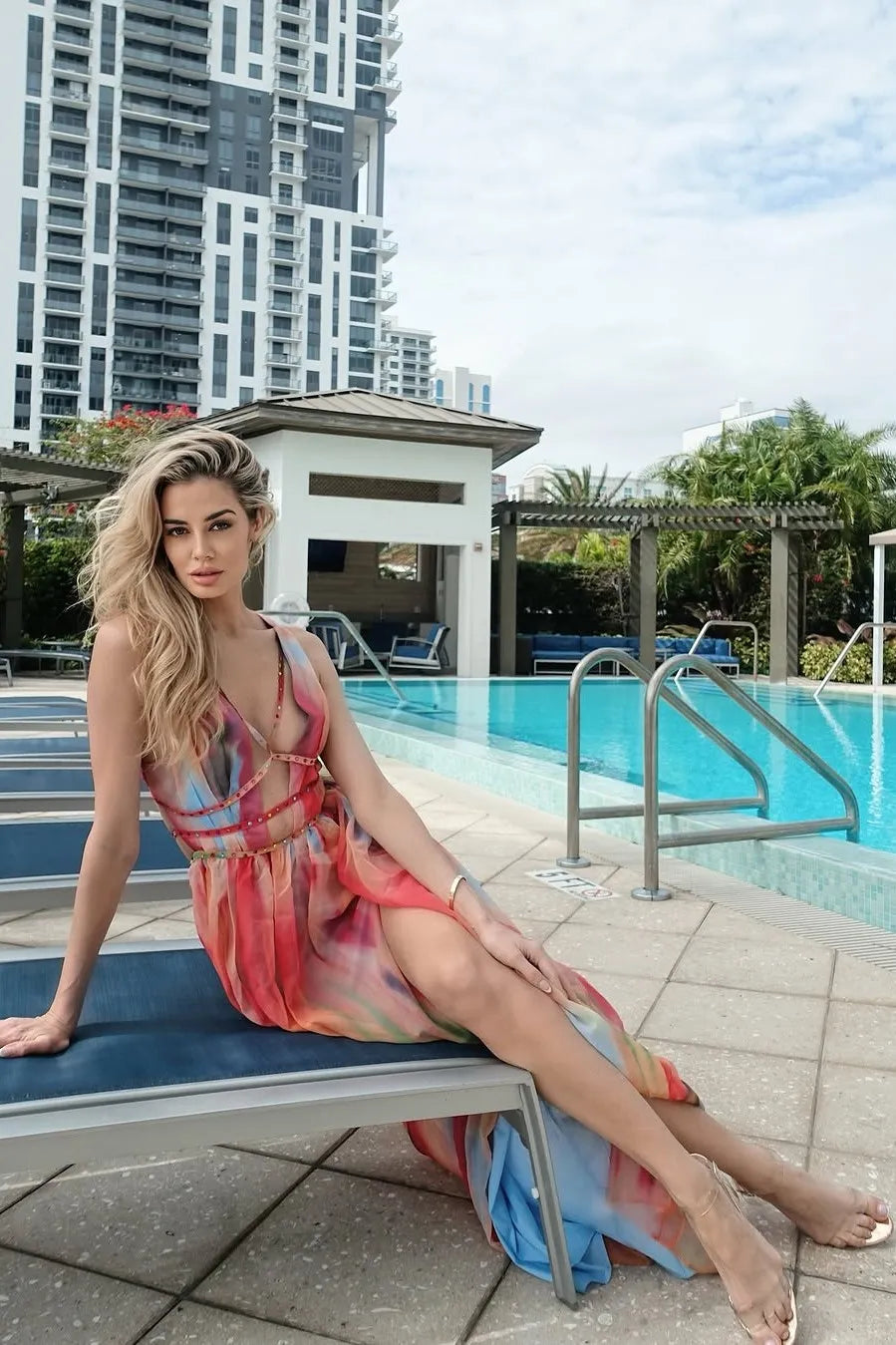 Freya - Rochie Maxi Pictată Manual