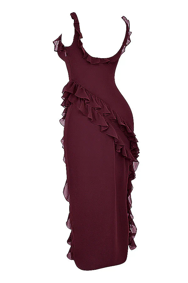Dyane - Rochie maxi elegantă cu fante