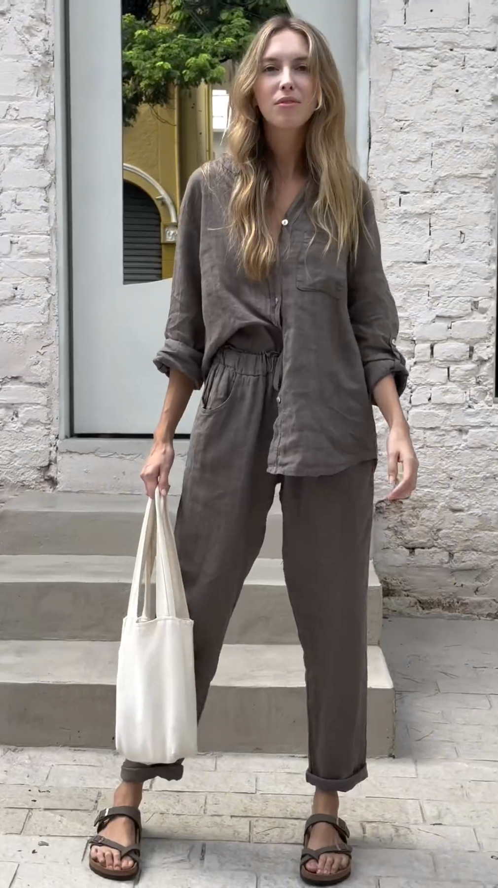 Brit – Set elegant din două piese din in