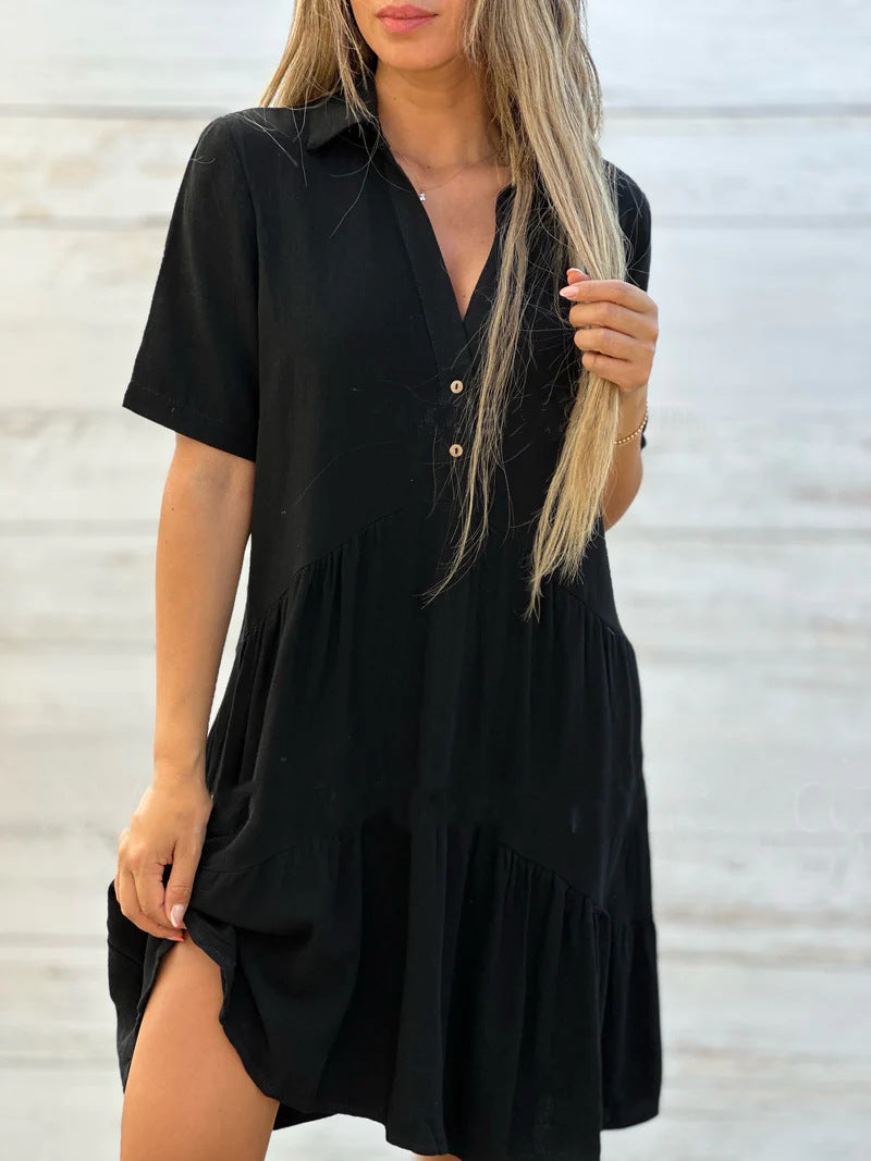 Josianne - Rochie de vară casual din in