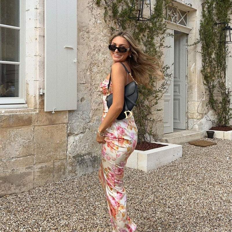 Beau - Rochie lungă cu flori de vară