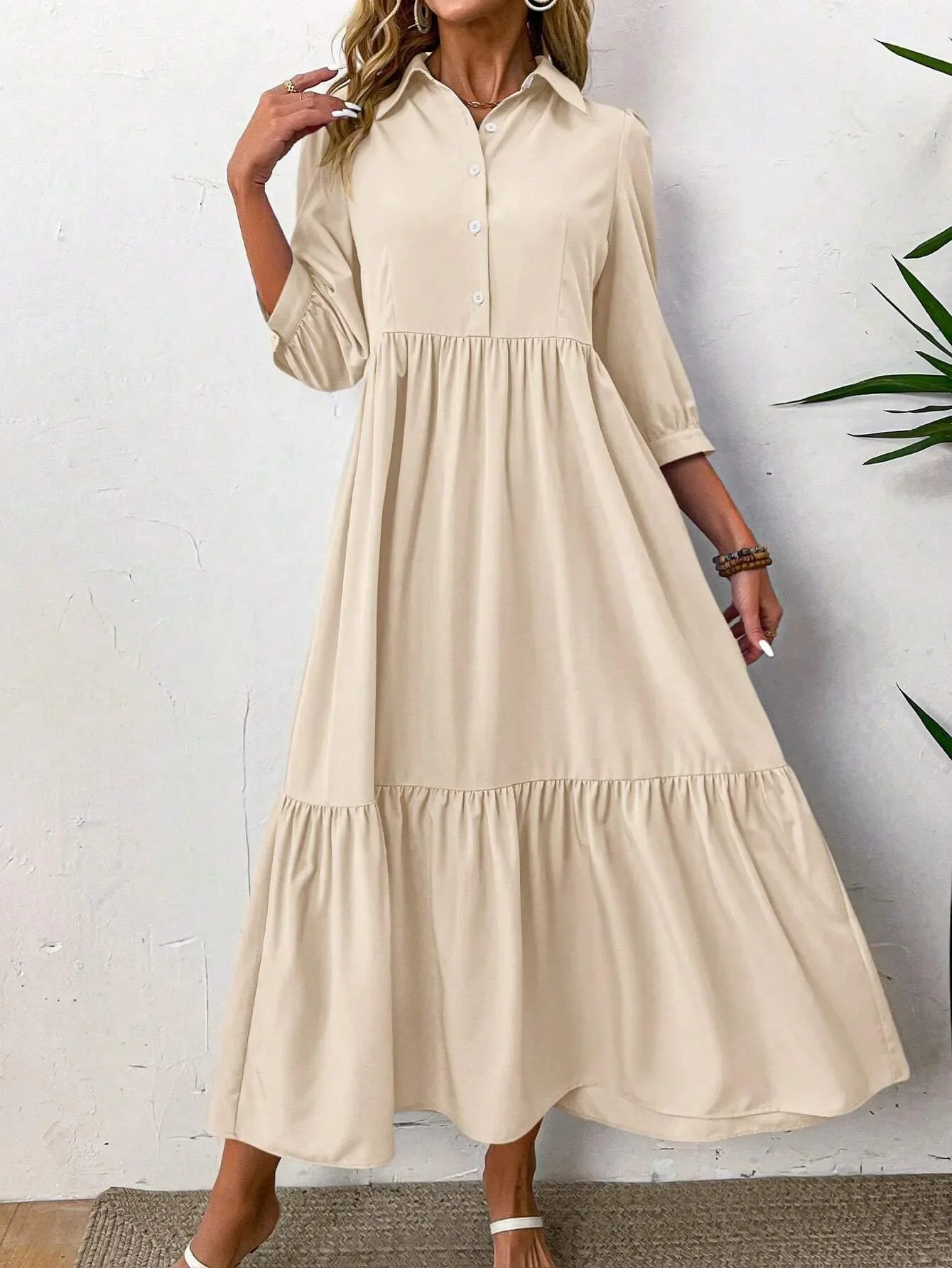 Suzanne - Rochie cămașă fluidă