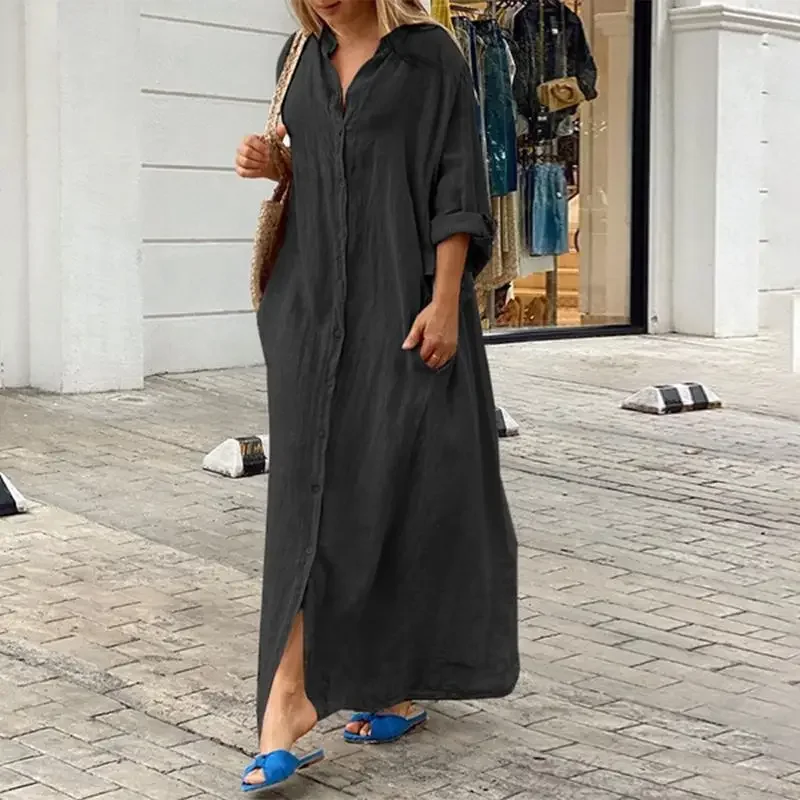 Heidi - Rochie camasa oversize din in