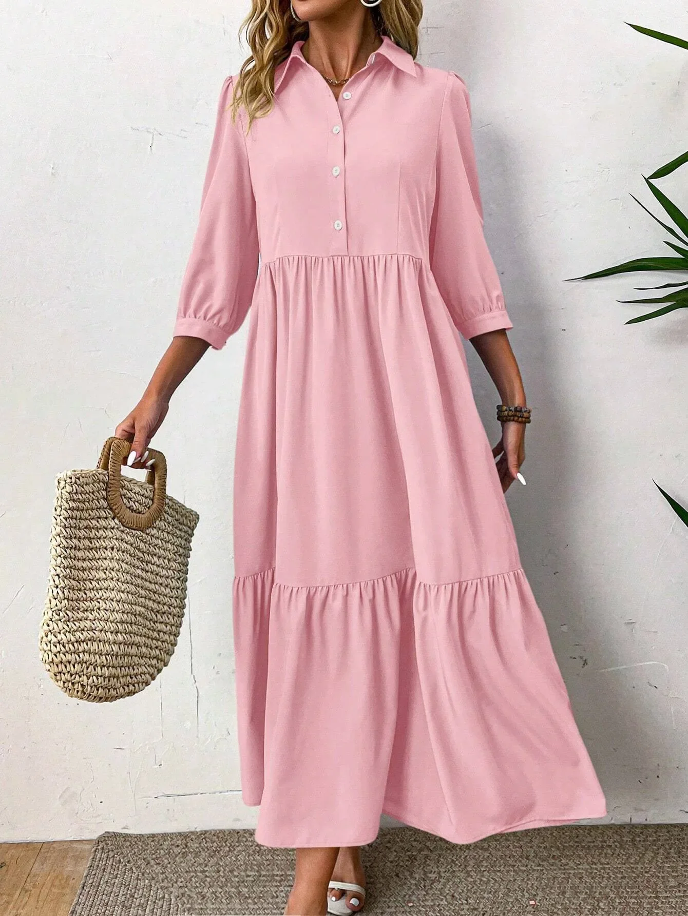 Suzanne - Rochie cămașă fluidă