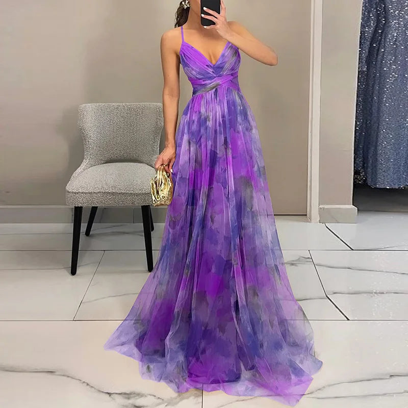 Giselle – Rochie lungă captivantă cu imprimeu floral