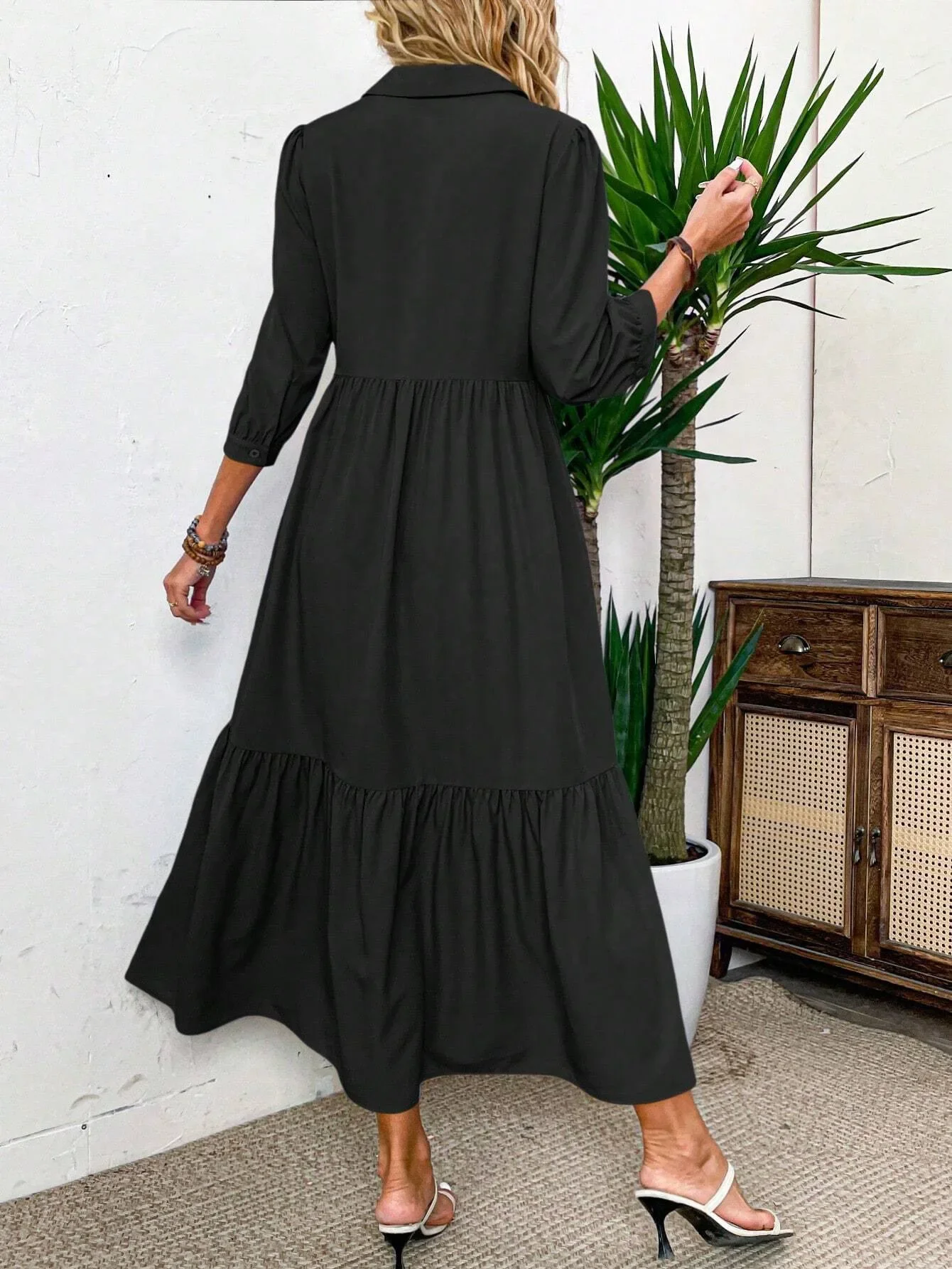 Suzanne - Rochie cămașă fluidă