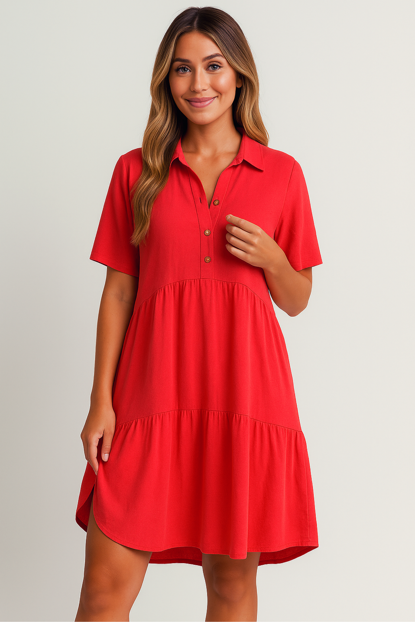 Josianne - Rochie de vară casual din in