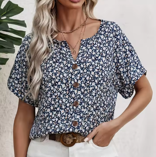 Verna | Bluză elegantă cu imprimeu floral