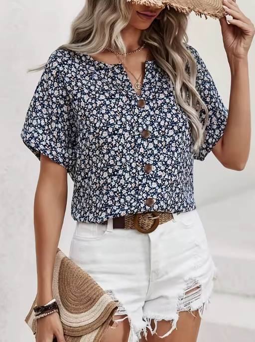 Verna | Bluză elegantă cu imprimeu floral