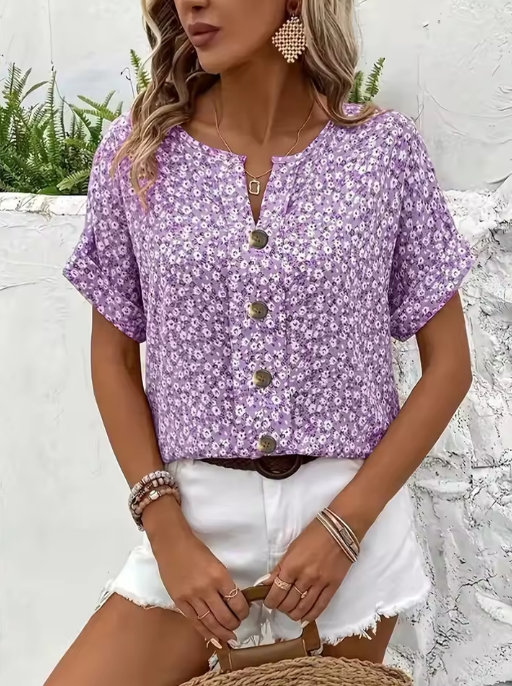 Verna | Bluză elegantă cu imprimeu floral
