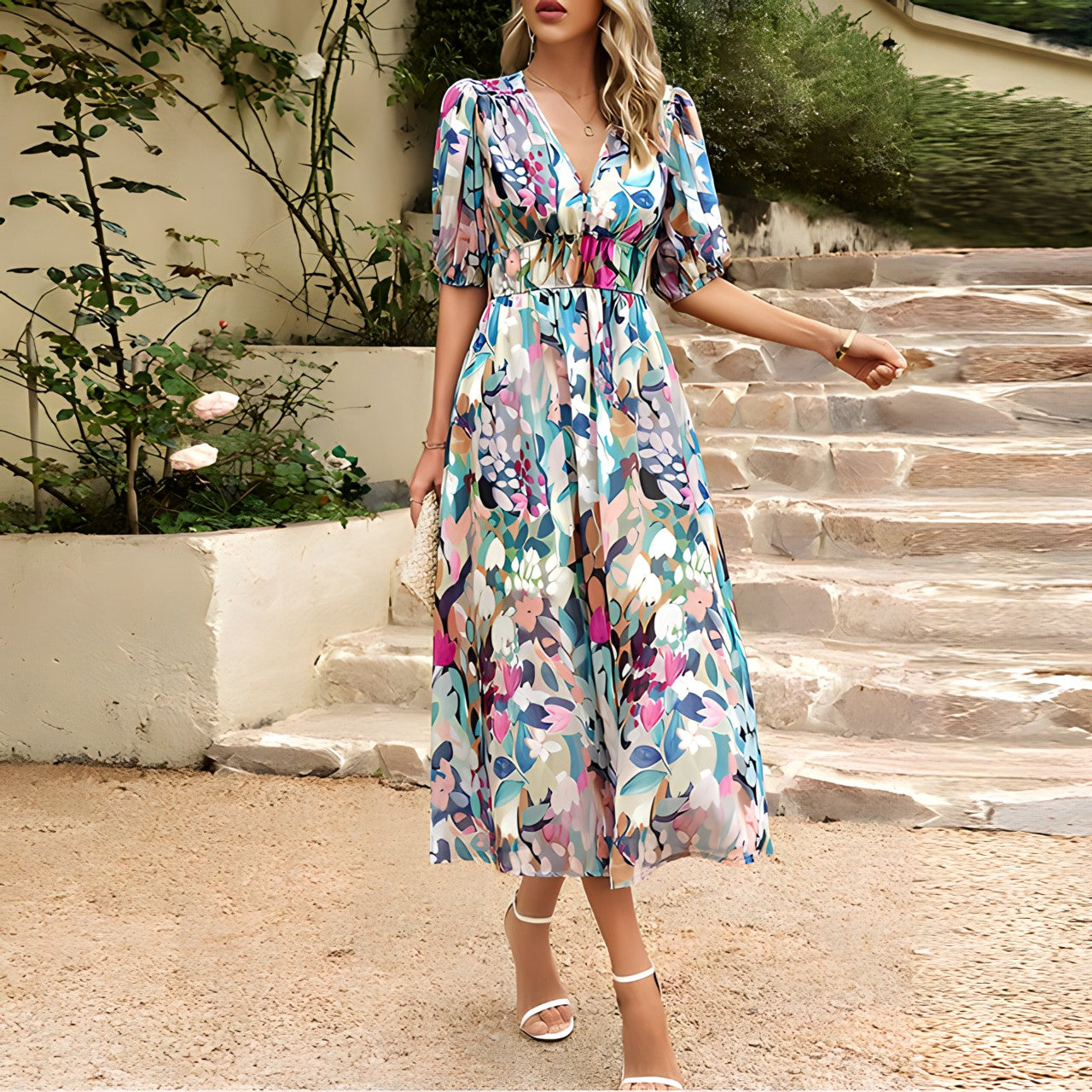 Paula™ | Adorabilă rochie cu decolteu în V