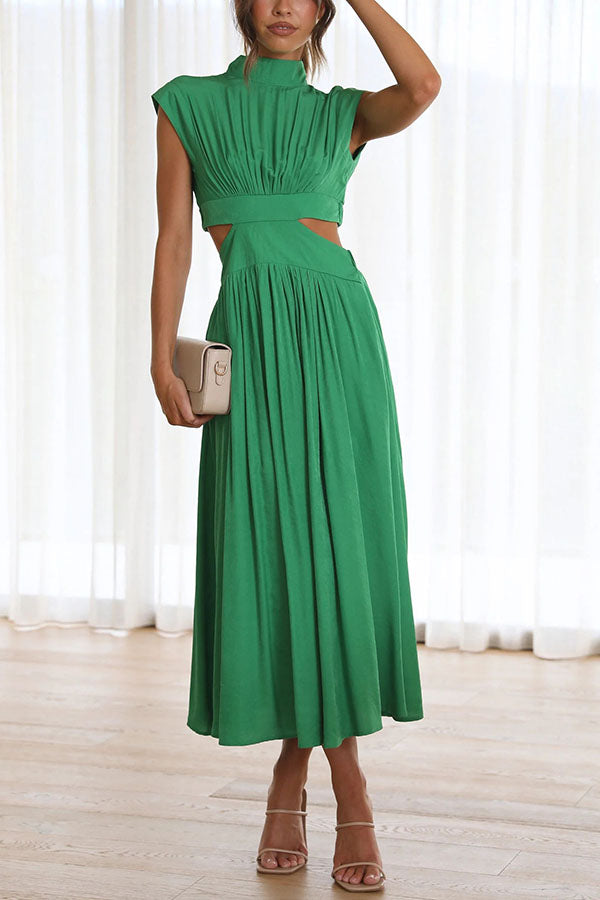 Quincy – Rochie Midi cu Decupaj și Buzunare