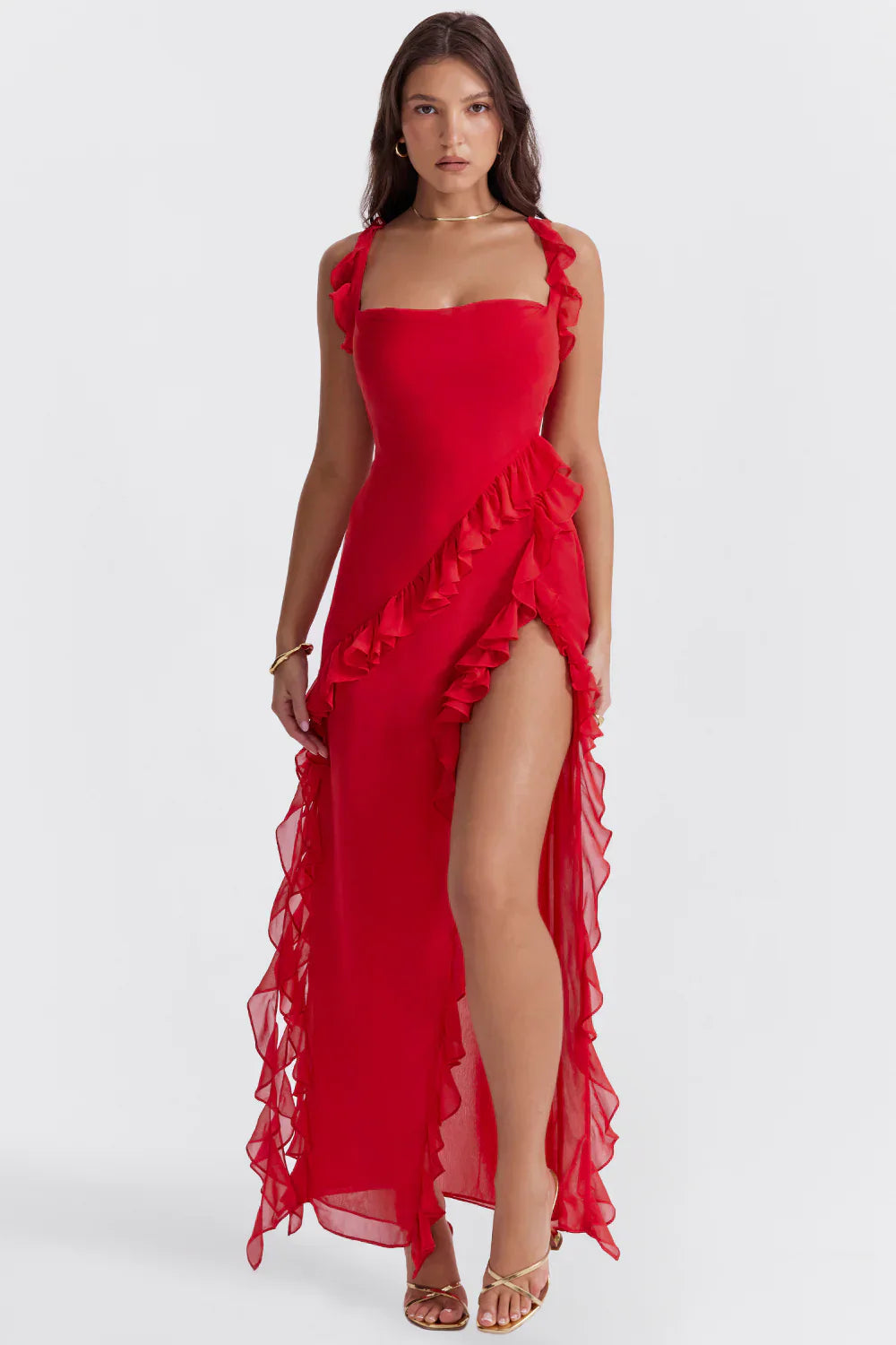 Dyane - Rochie maxi elegantă cu fante