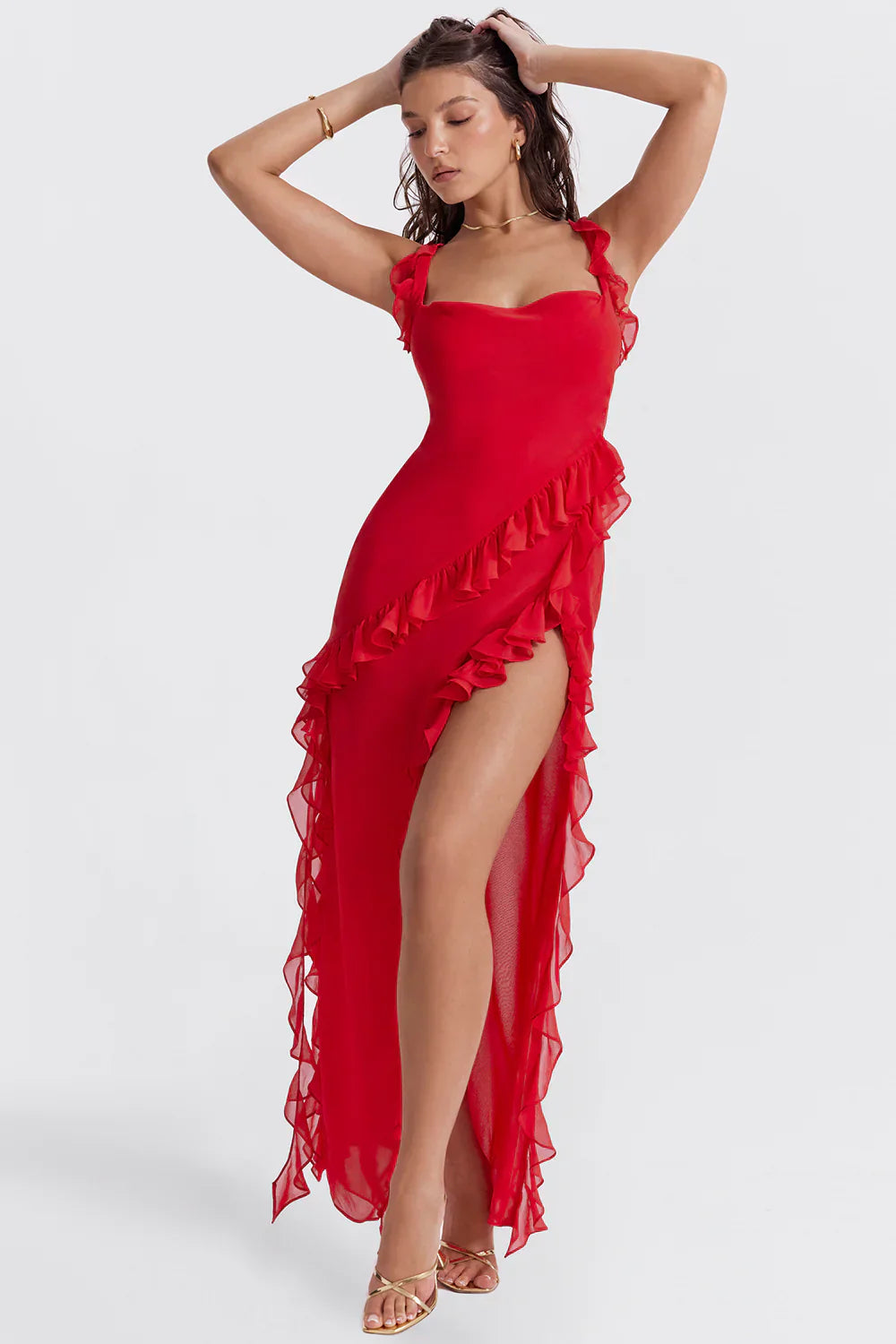 Dyane - Rochie maxi elegantă cu fante