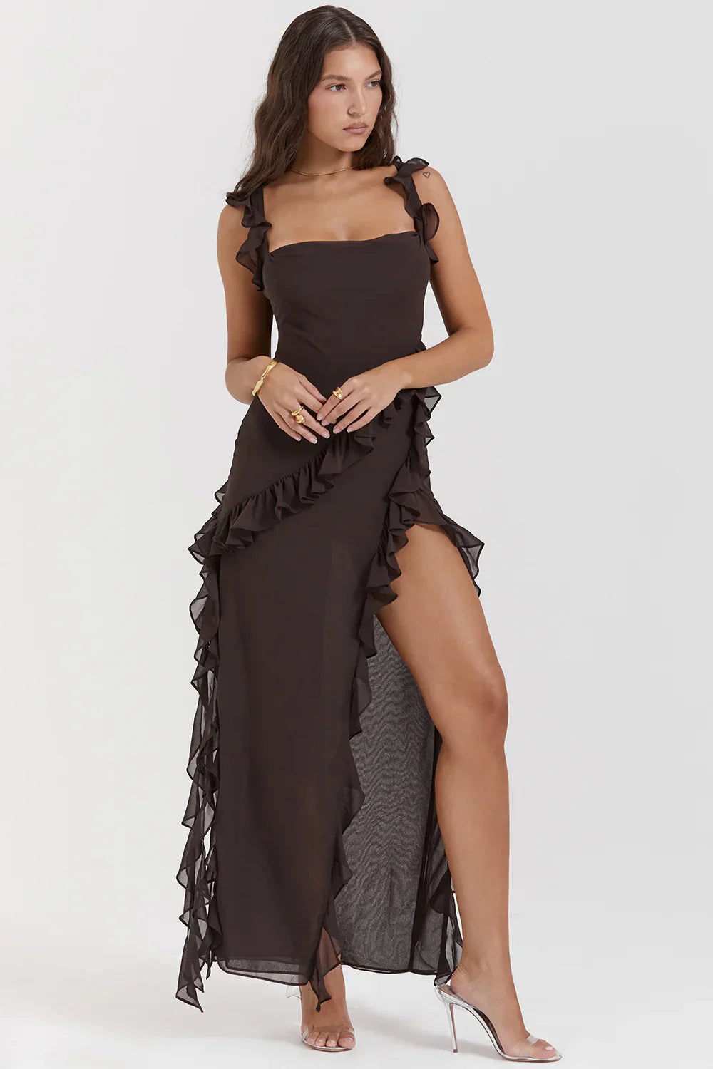 Dyane - Rochie maxi elegantă cu fante