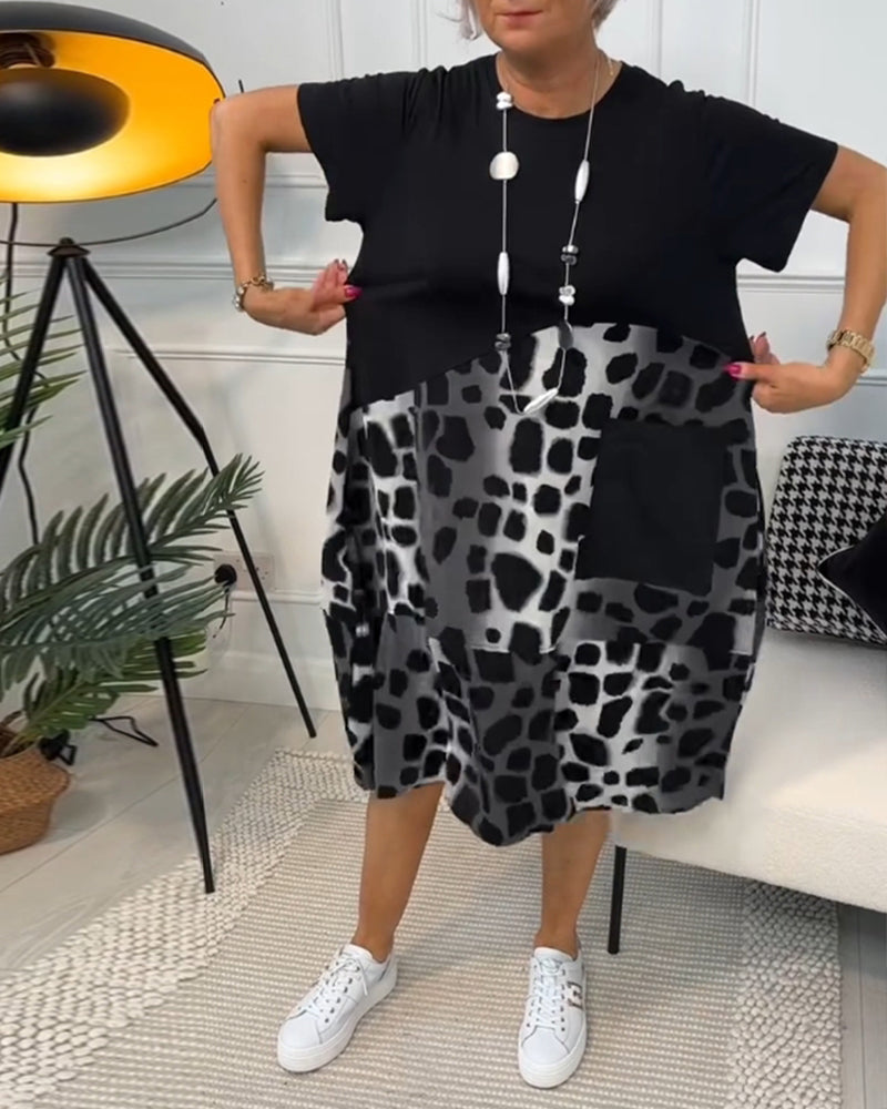 Lina – Rochie de Vară Ușoară cu Decolteu Rotund