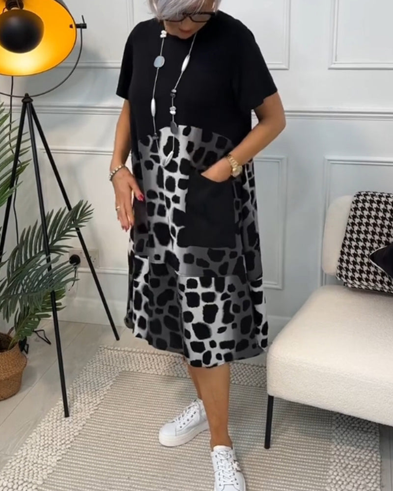 Lina – Rochie de Vară Ușoară cu Decolteu Rotund