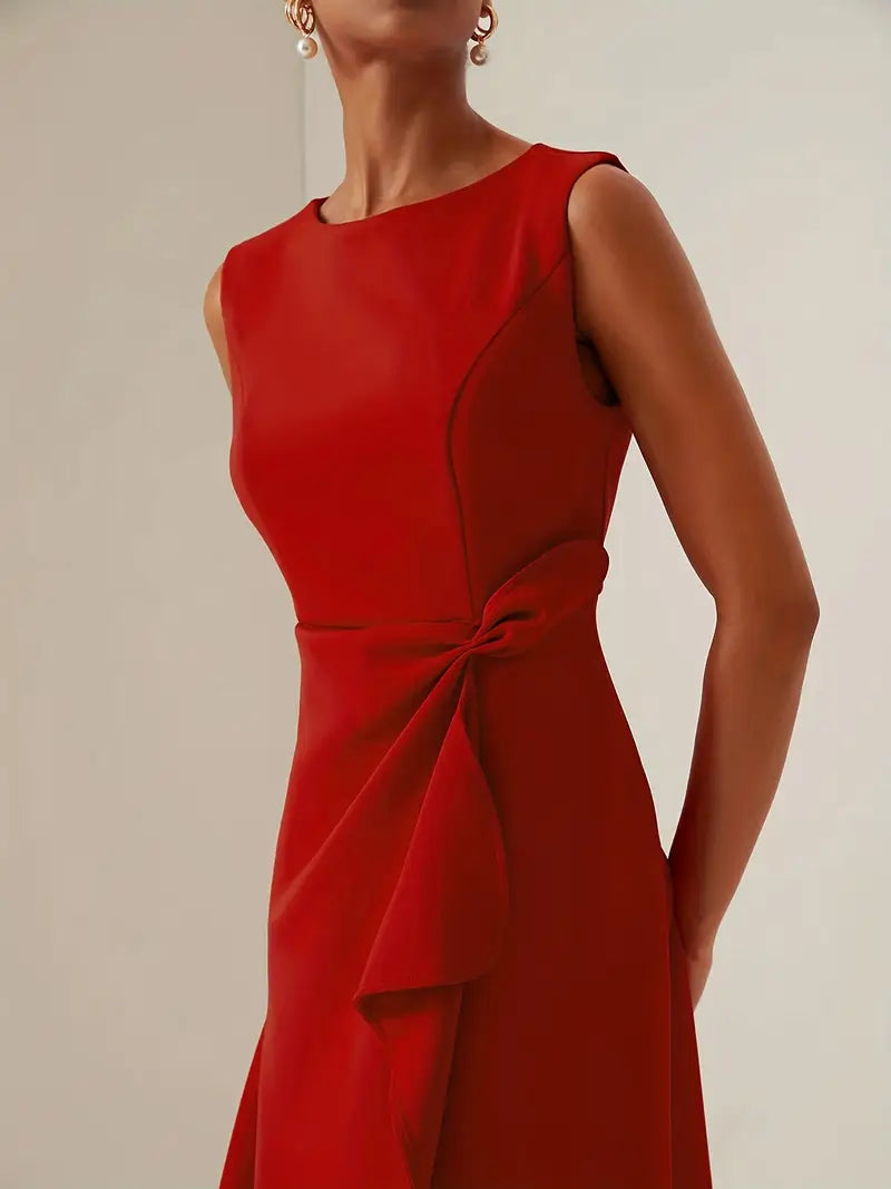 Sonia - Rochie midi asimetrică drapată