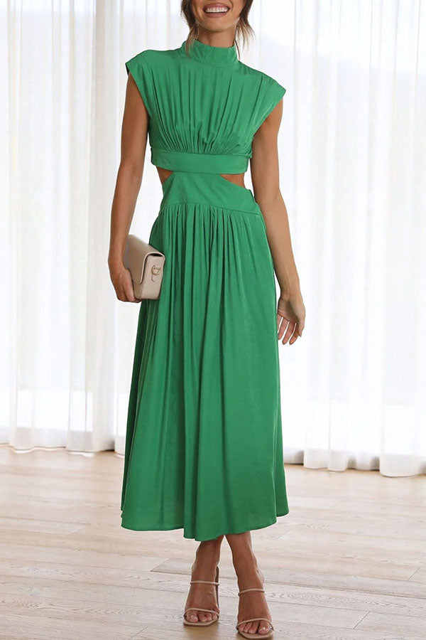 Quincy – Rochie Midi cu Decupaj și Buzunare