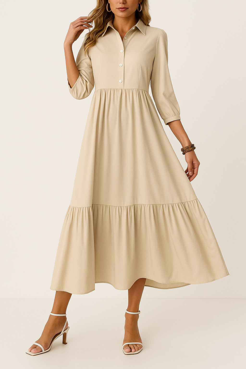 Suzanne - Rochie cămașă fluidă