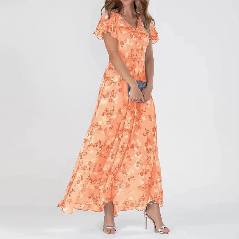 Kaitlyn | Rochie maxi elegantă cu flori