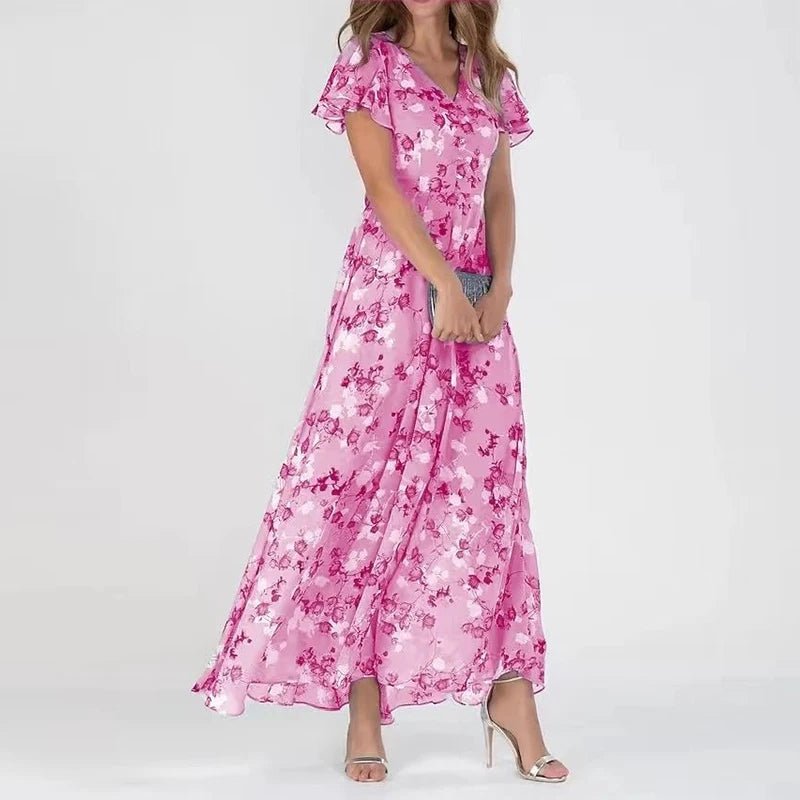 Kaitlyn | Rochie maxi elegantă cu flori