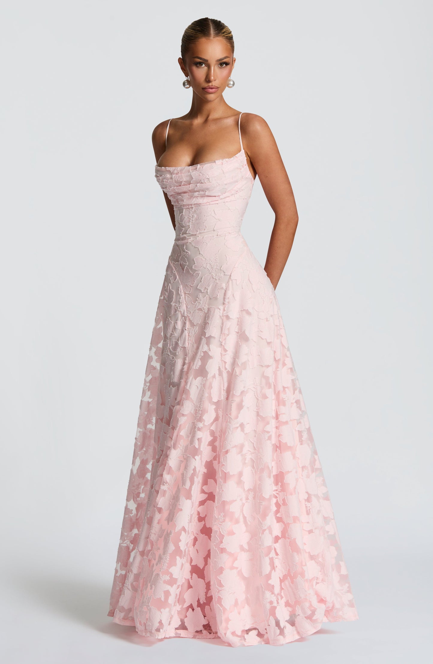 Francisa - Rochie lungă corset din dantelă