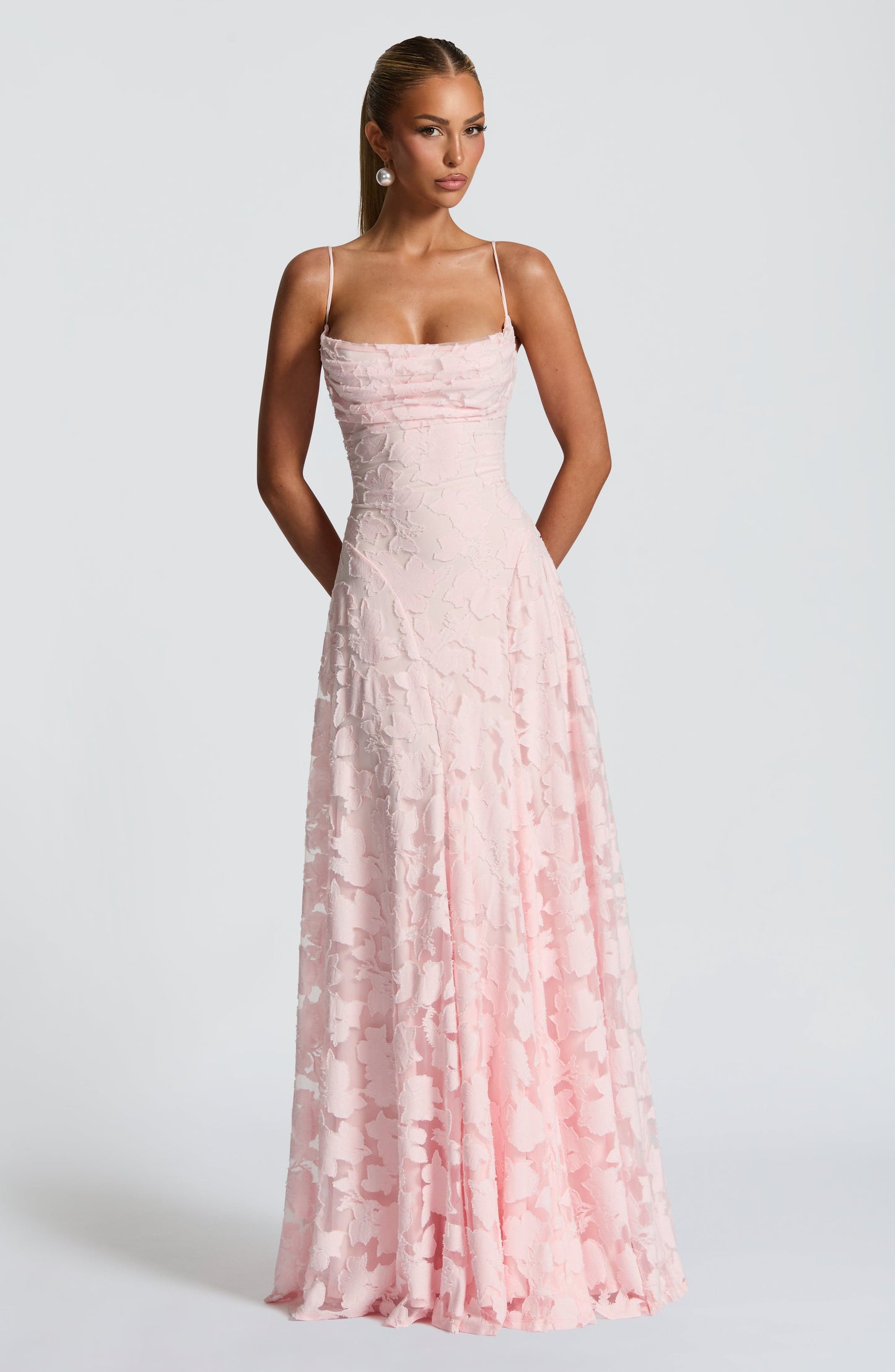 Francisa - Rochie lungă corset din dantelă
